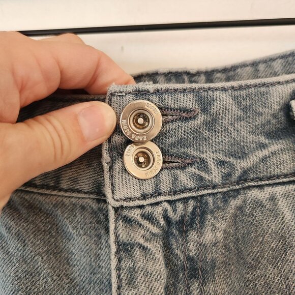 Zara Relaxed Light Wash Jeans Belted Ankle Trendy 100% Cotton Women's 6 - Picture 7 of 11